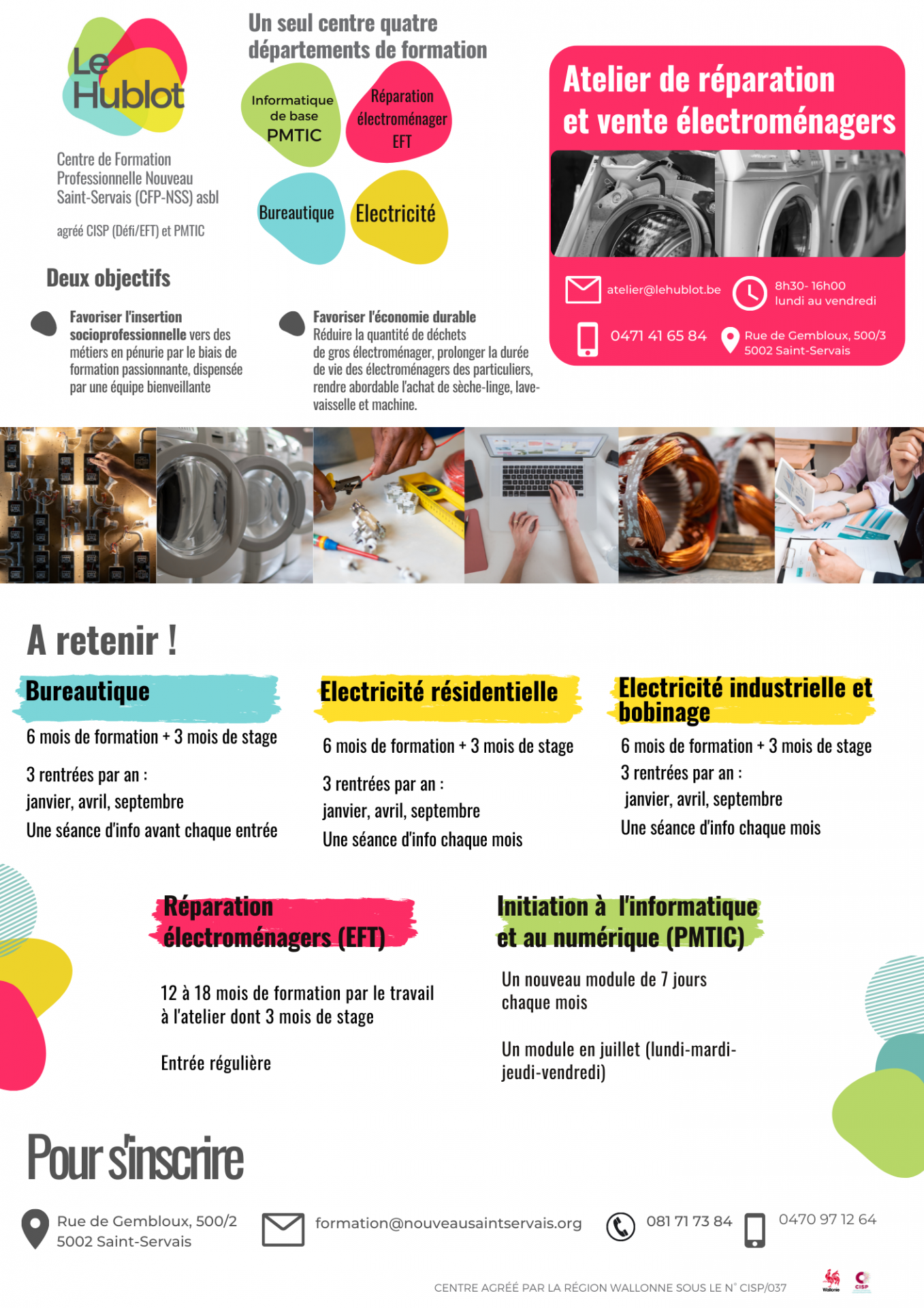 Copie de le hublot centre de formation professionnelle nouveau saint servais cfp nss asbl agree cisp defieft et pmtic avec le soutien de 1