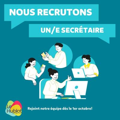 Post linkedin recrutement equipe entreprise bleu
